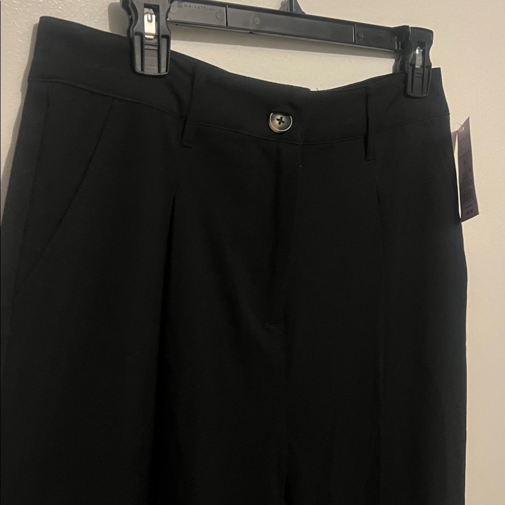 Wild Fable Women's High-Rise Wide Leg Black Trousers - Picture 6 of 11